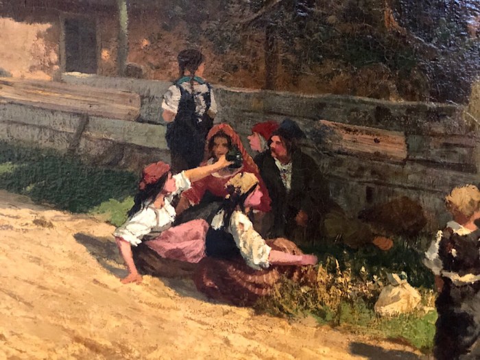Hans Peter Feddersen (1848-1941)Polnisches Dorf (1874) (Detail)(Öl auf Leinwand.)(Museumsberg, Flensburg)